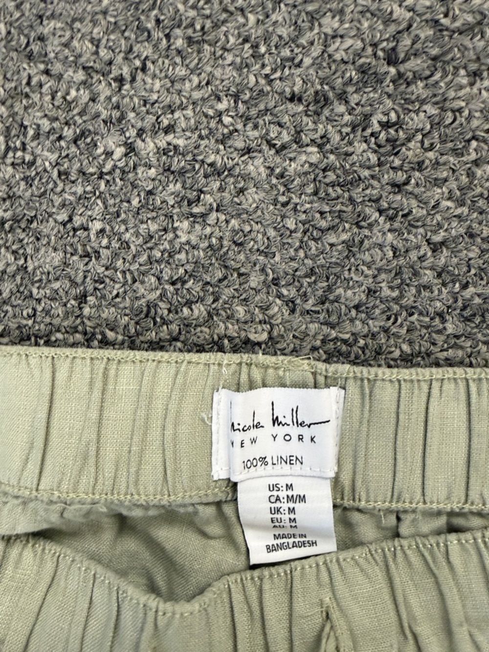 Nicole Miller Light Olive Cargo Ankle Pants - Picture 5 of 6